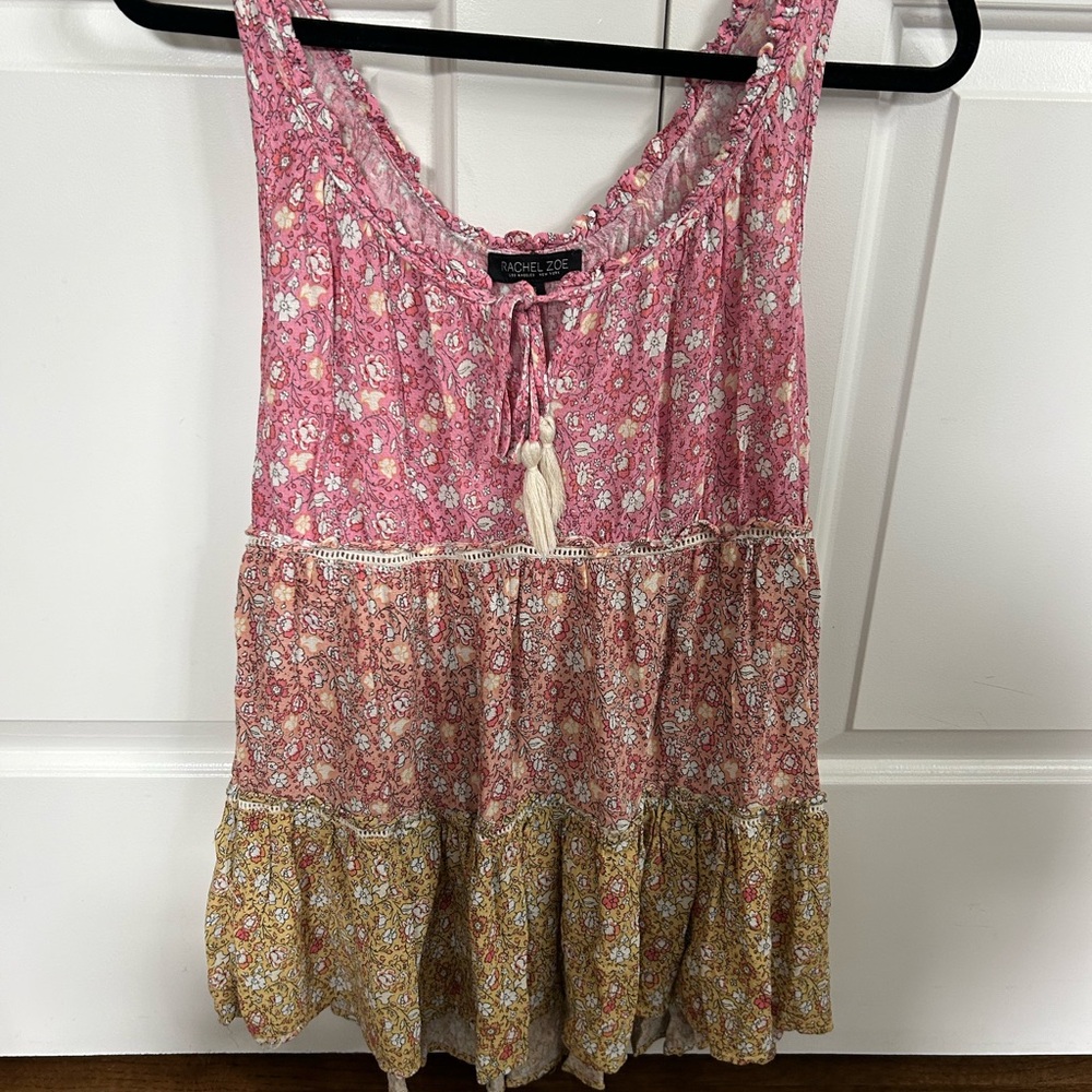 Rachel Zoe Floral Tiered Mini Dress